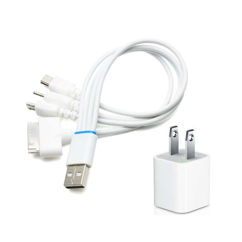 plufy 1拖4 多头 USB万能充电线 充电器插头 通用型