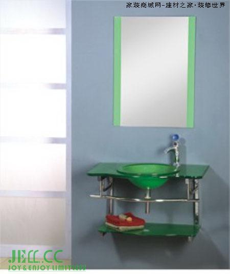 简致水晶┇浴室柜组合SM-3063洗脸台面洗面盆玻璃台盆浴室柜