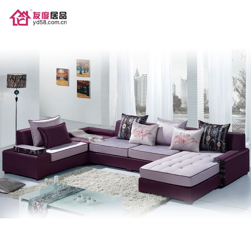 布沙发 U型布艺沙发组合现代简约 2014新款转角沙发 大小户型沙发