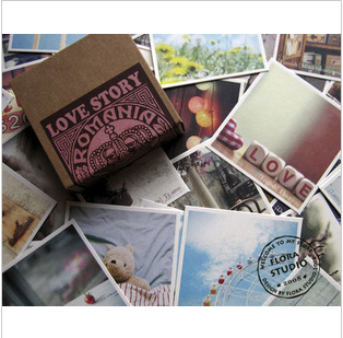 满19包邮明信片卡片:[ILoveYou]爱的故事爱的小卡70枚入