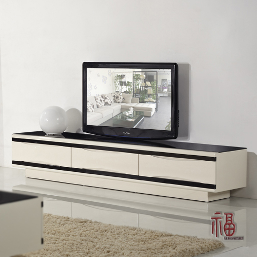 现代简约时尚地柜 钢化玻璃 白色黑色钢琴烤漆电视柜 特价电视柜