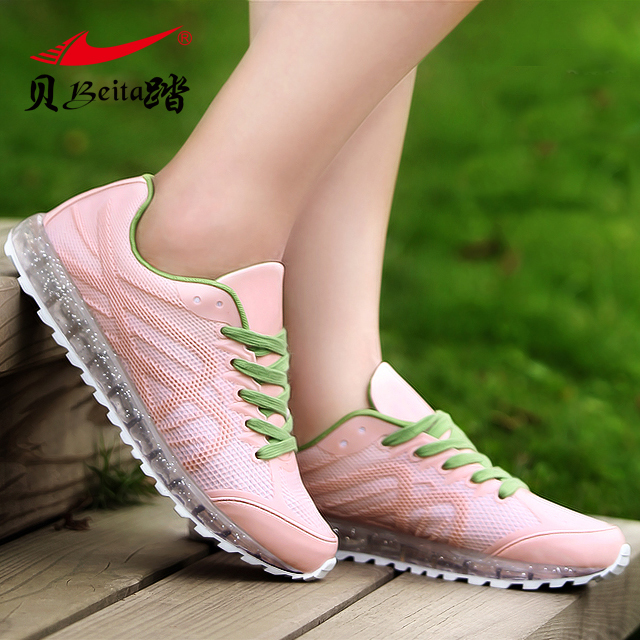 贝踏正品 品牌女子水晶时尚运动鞋 跑步鞋 春夏季透气女生休闲鞋