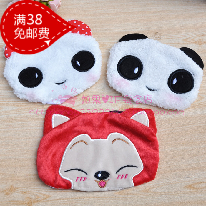 超值特惠 日韩超萌卡通毛绒熊猫 阿狸挂耳式布面防护 防尘口罩
