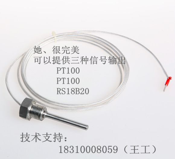 螺纹安装pt100电阻温度传感器ds18b20温度传感器