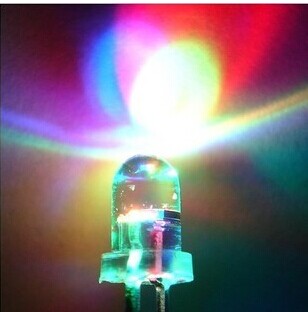 5MM 三色七彩 发光二极管 七彩 发光管 LED 三色 快闪 永鑫电子