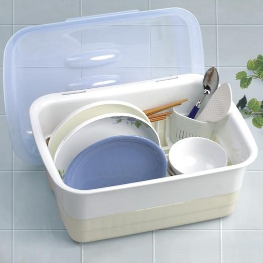 振兴 中小餐具箱 沥水架 碗箱 密封隔水碗盘架 储物箱塑料滴水架