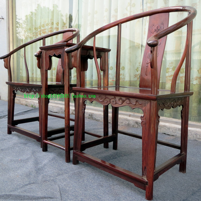 老挝红酸枝圈椅；交趾黄檀木；古典红木家具；远山注册商标家具