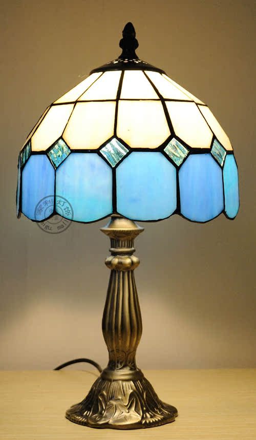蒂凡尼正品地中海欧式创意现代简约卧室床头调光温馨小台灯饰具