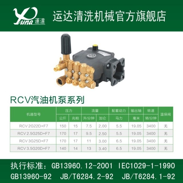 意大利进口原装AR超高压柱塞清洗泵头RCV汽油机泵系列140-170公斤