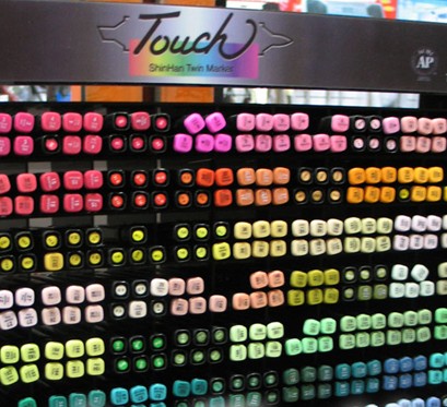 韩国Touch马克笔三代油性马克笔动漫60色包邮送马克笔袋