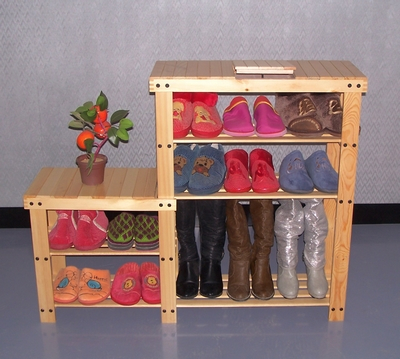 中式实木鞋架带储物盒高低换鞋凳鞋凳式鞋柜穿鞋凳松木鞋橱鞋架子