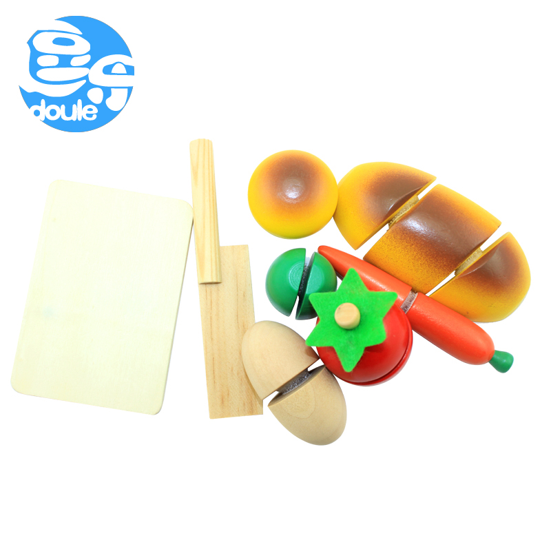 蔬菜水果切切看 木盒装 切水果玩具 木制早教益智玩具 儿童过家家