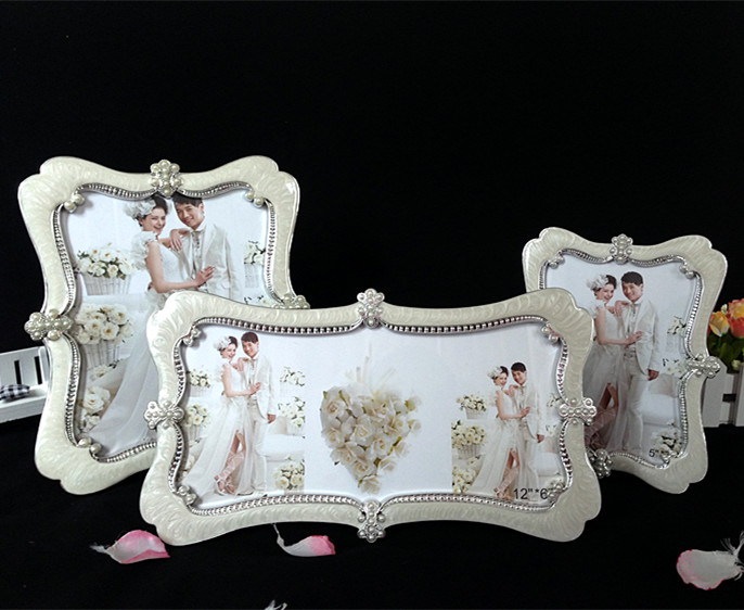 包邮欧式相框7寸10寸婚礼影楼创意相框摆台批发珍珠儿童相架高档