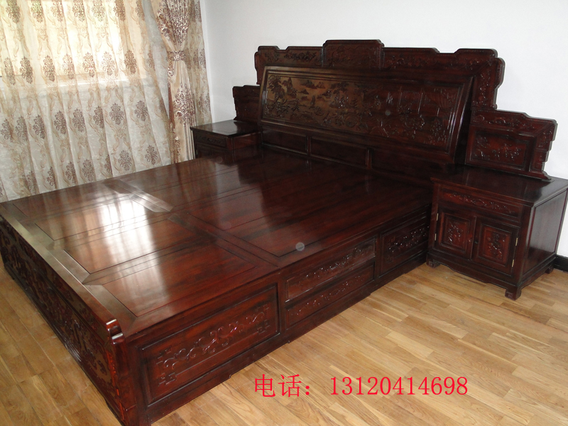 老红木  红酸枝现代床 特价销售 1.8米*2米