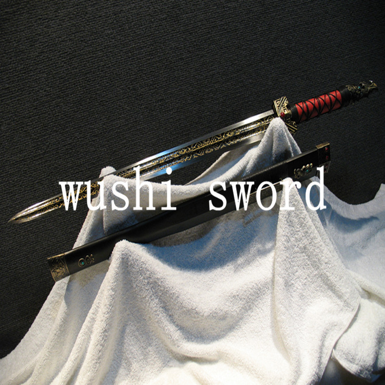 特价龙泉宝剑长款花纹钢汉剑龙泉刀剑硬剑兵器辟邪未开刃特价