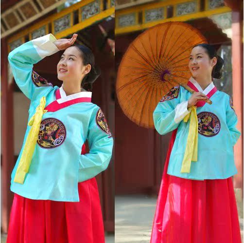 古装韩服朝鲜族服装大长今民族舞蹈演出服装 韩礼服民族风女古装