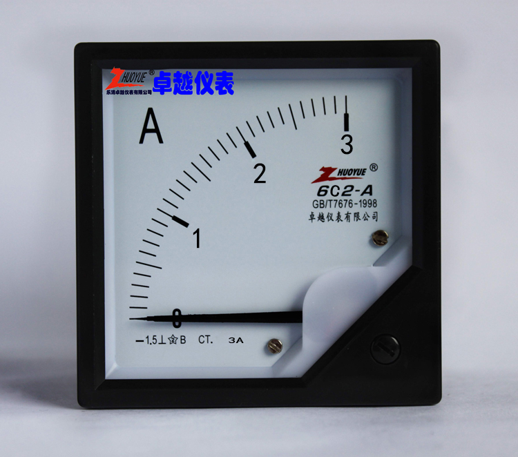 厂家直销指针式方形直流电流测量仪表6C2     0-3A
