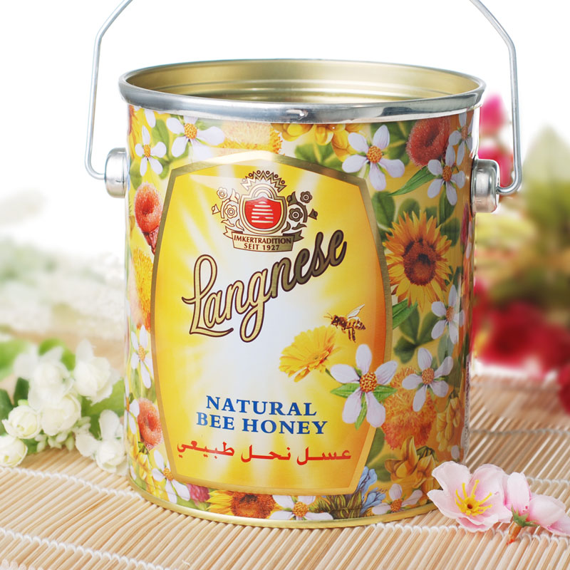 Langnese琅尼斯德国原装进口桶装天然多花种蜂蜜2000g包邮