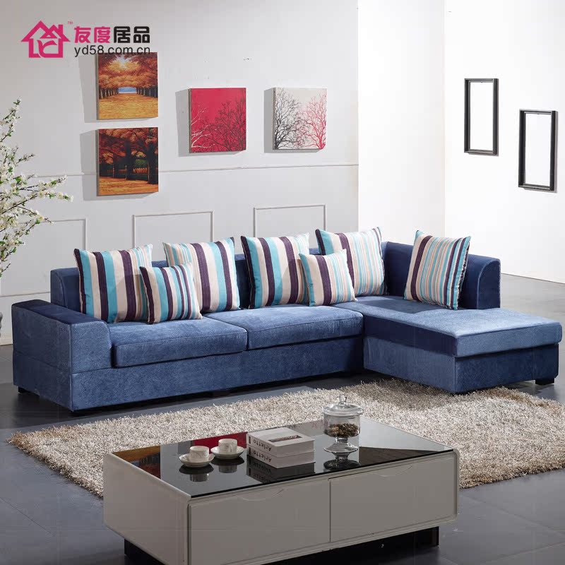 布沙发L型布艺沙发组合现代简约 转角小户型沙发客厅左右沙发特价