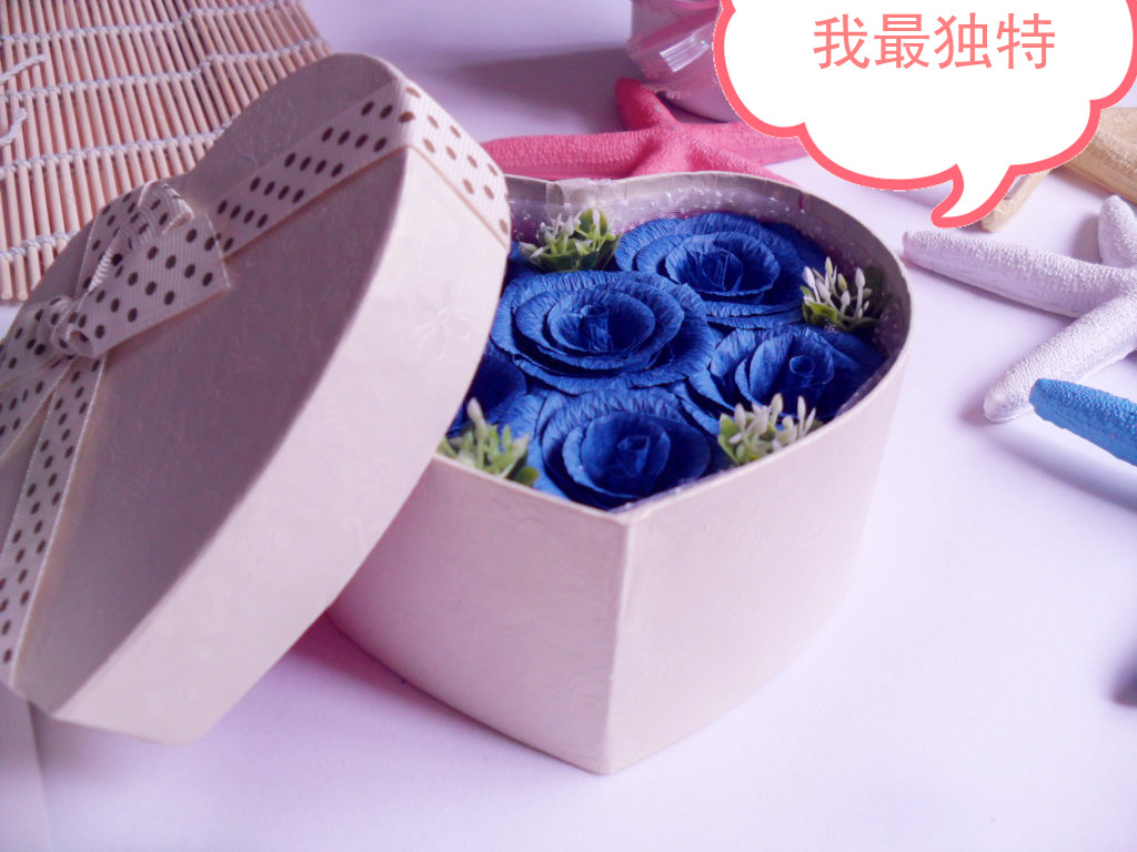纸玫瑰礼盒 川崎玫瑰 材料 成品品  纸藤玫瑰