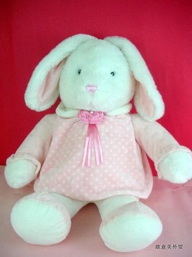 可爱兔兔/毛绒玩具兔/粉色兔子/看起来就很乖的大兔子