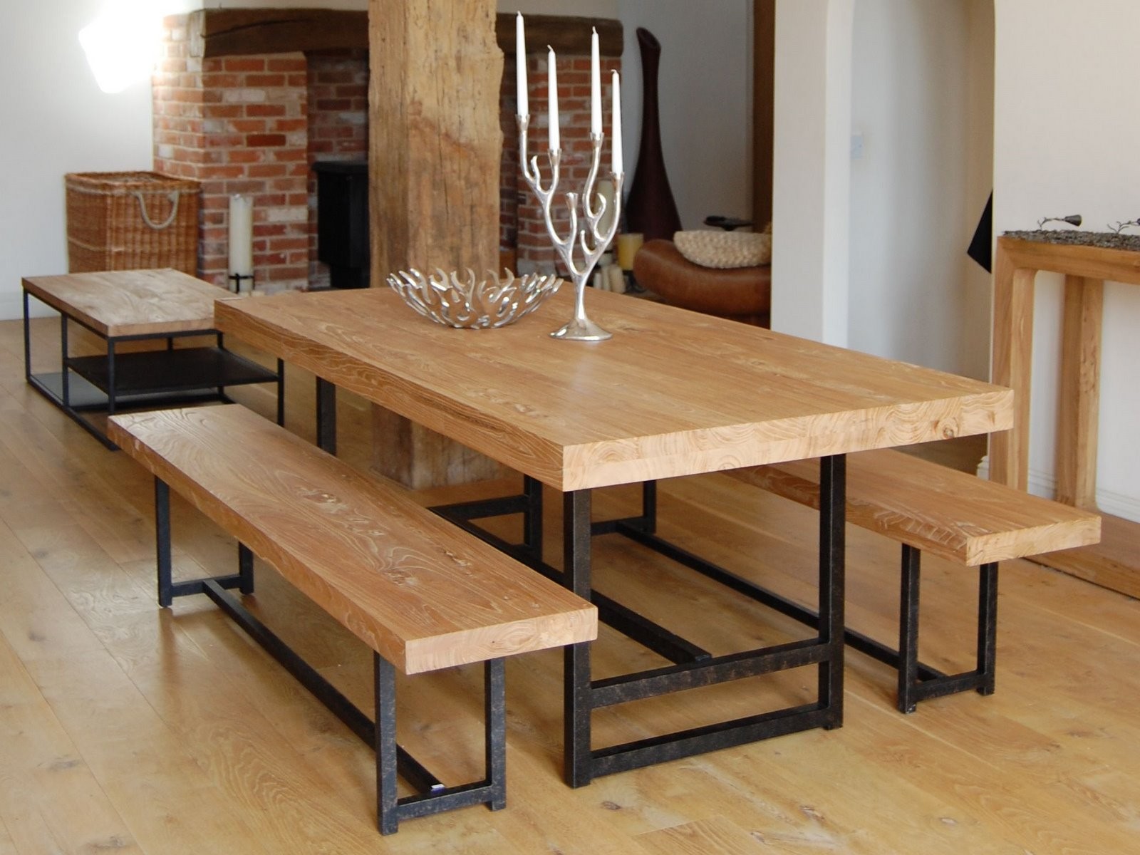 美式做旧实木铁艺餐桌椅 折叠咖啡厅酒吧桌办公桌茶几　组合套件