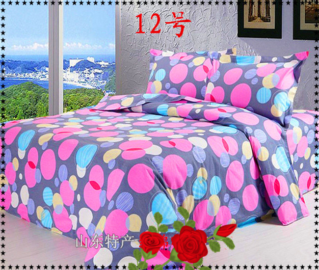 夏季床单 加厚纯棉老粗布全棉印花单人双人床单.