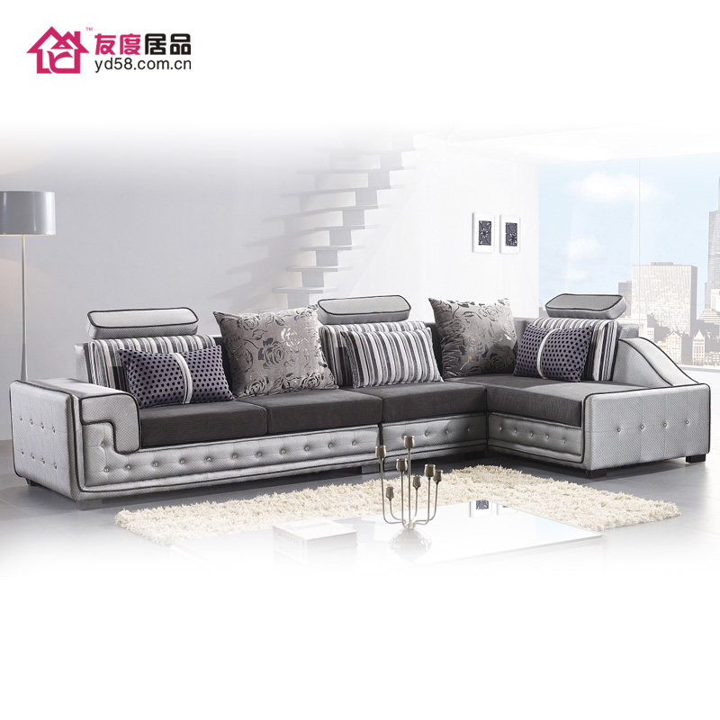 布艺沙发组合现代简约 绒布沙发 创意家具沙发客厅小户型沙发特价