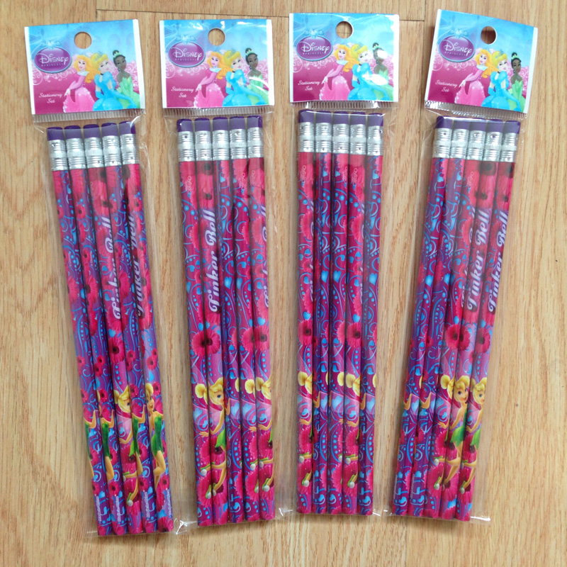 包邮促销儿童卡通铅笔迪士尼学生铅笔5支装HB铅笔迪士尼铅笔批发