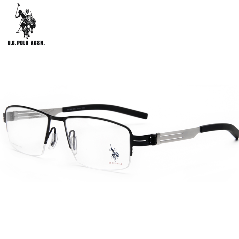 U.S.POLO ASSN 半框时尚商务眼镜架 高档 近视眼镜框7100130