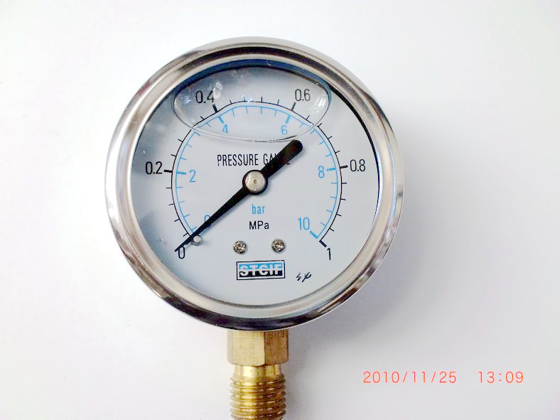 YN60  0~1MPa外壳不锈钢耐震充油抗震压力表水压气压表 上海天川