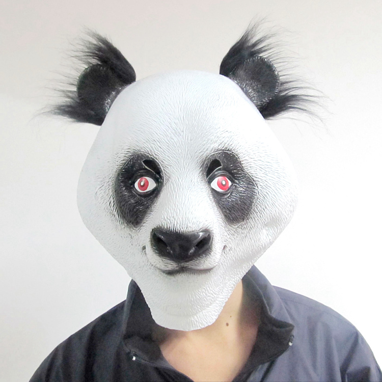 超萌熊猫头面具包邮  日本正品大熊猫头面具 cosplay动物头套面具