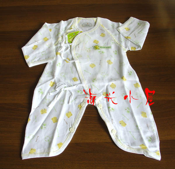 心适贝贝宝宝3个月婴儿内衣婴儿连体衣纱布蝴蝶哈衣759