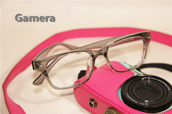 Gamera定制果冻质感眼镜框男女近视眼镜半透明通透灰复古眼镜架