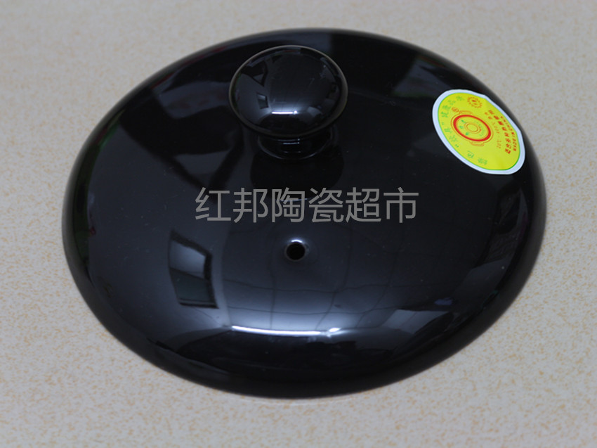 黑色陶瓷锅 耐热砂锅/电炖锅盖 直径16.2/17.7/20.2/21/21.5盖子