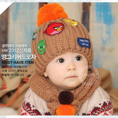 2012愤怒的小鸟婴儿帽子 冬款 宝宝帽子冬季 超柔保暖 秋冬款新品