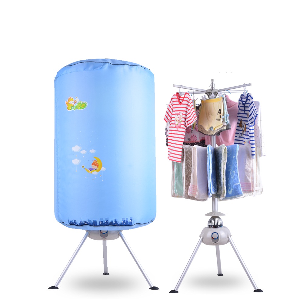 天骏干衣机家用超静音省电烘干机宝宝衣服烘衣机圆形双层TJ-1A338