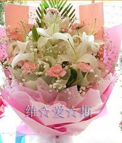 10朵粉色康乃馨花束预订教师节鲜花速递上海闸北区一二中大学花店