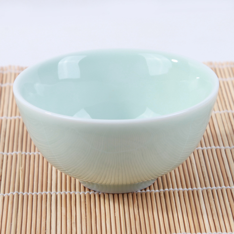 中号龙泉青瓷碗 微波炉陶瓷米饭碗餐具礼品套装创意骨瓷日式碗
