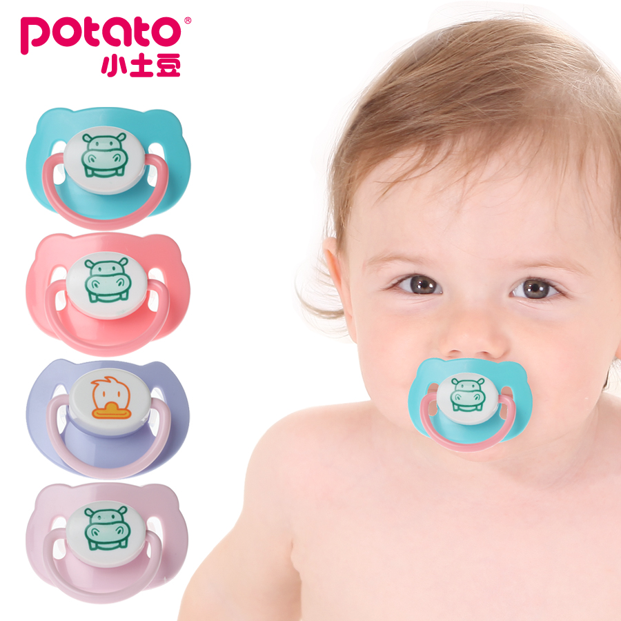 小土豆 拇指型液体矽胶安抚奶嘴儿童安抚奶嘴宝宝安全环保用品