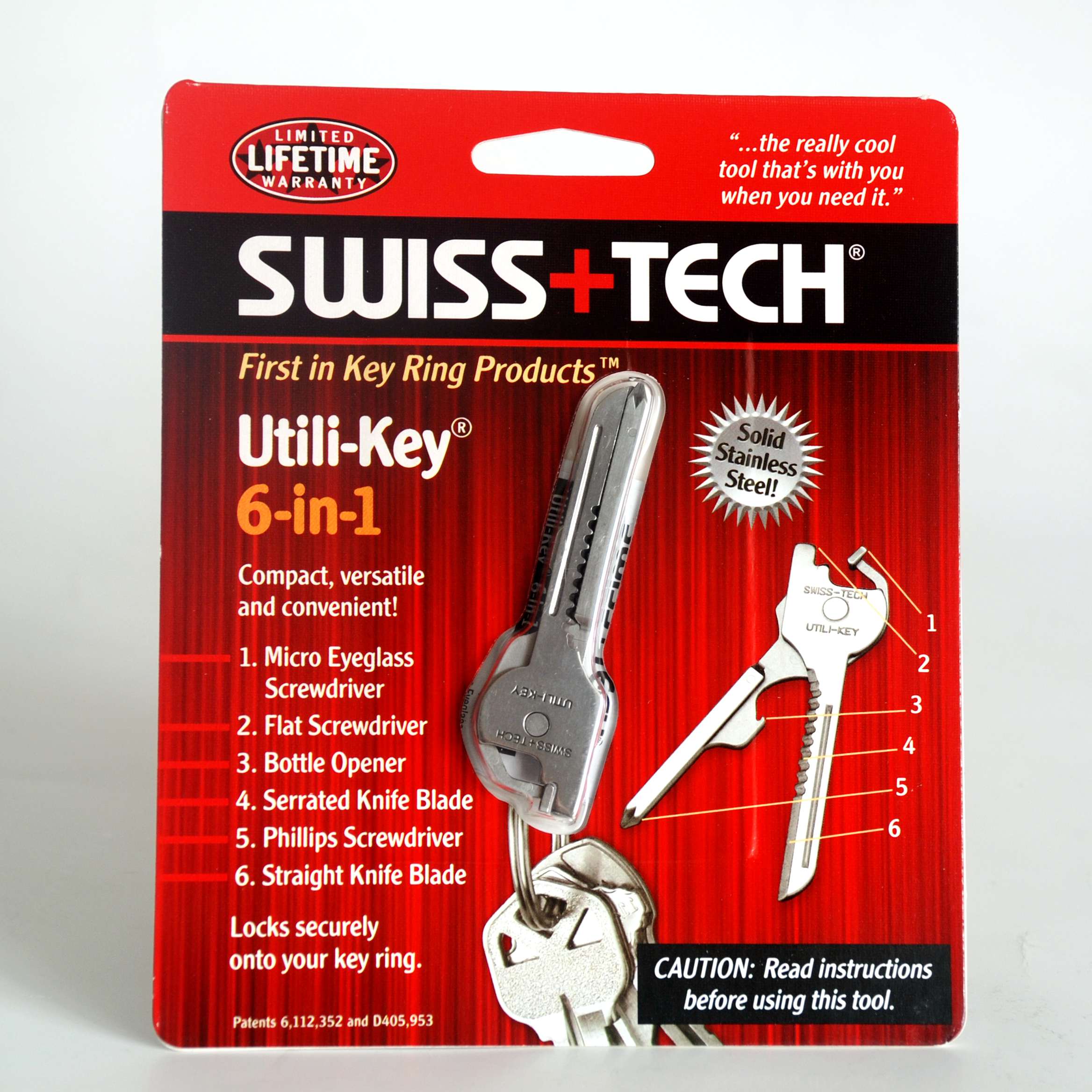 SWISS TECH Utili Key多功能工具户外六合一钥匙刀折叠便携正品