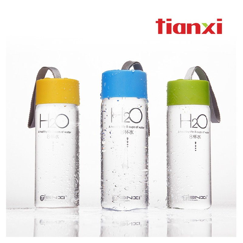天喜tianxi 天禧 塑料杯情侣水杯户外运动小水壶创意透明便携