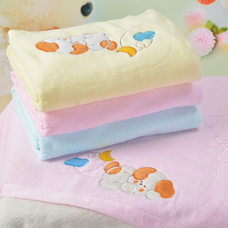 婴儿儿童洗澡之后裹在身上的漂亮的抱毯纯棉浴巾盖毯童被毛巾被