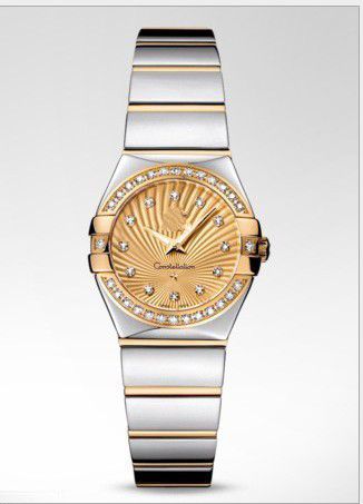 时尚奢华女表 双鹰系列外钻太阳纹瑞士18K石英精品女士手表