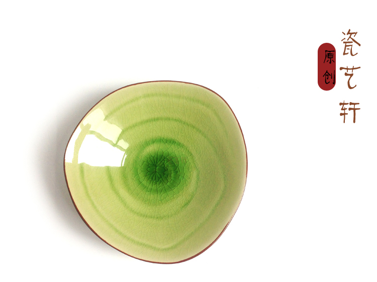 冰裂釉系列/创意时尚餐具6.三脚螺纹碗  米碗 陶瓷碗 凉面碗