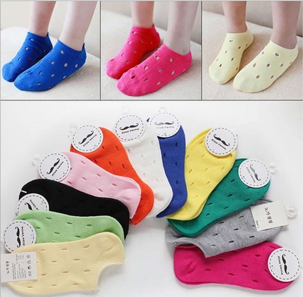2015新品亲子洞洞船袜 创意爸妈宝宝儿童袜 纯棉隐形网眼透气短袜