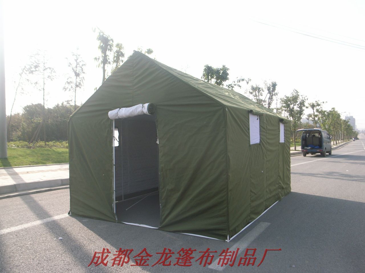 双层加棉救灾防寒民通用帐蓬、帆布三层帐篷.施工帐篷