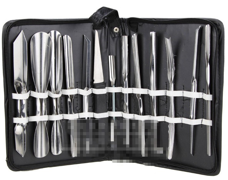 批发团购厨房雕刻刀13件套不锈钢食品雕刻刀套装 带刀套包
