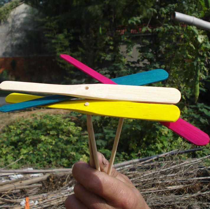 竹制竹蜻蜓 竹子做的真正的传统竹蜻蜓 飞得高 儿童木制玩具包邮
