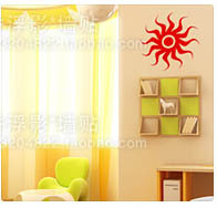 2012 电视墙贴墙纸卧室浪漫贴画立体儿童房幼儿园贴纸 太阳符号